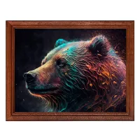 Постер в рамке 22х17см Медведь POSG-0287