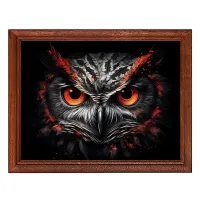 Постер в рамке 22х17см Сова портрет POSG-0291