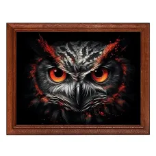 Постер в рамке 22х17см Сова портрет POSG-0291