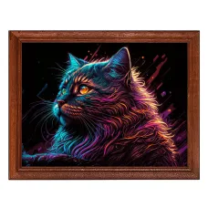 Постер в рамке 22х17см Кот сюрреализм POSG-0312