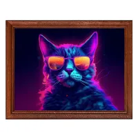 Постер в рамке 22х17см Кот в очках POSG-0322