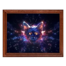 Постер в рамке 22х17см Астральный кот POSG-0324