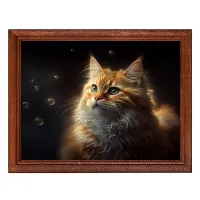Постер в рамке 22х17см Рыжий кот POSG-0326