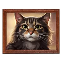 Постер в рамке 22х17см Портрет кошки POSG-0333