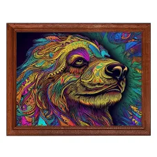 Постер в рамке 22х17см Собака сюрреализм POSG-0343