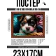 Постер в рамке 22х17см Щенок POSG-0347