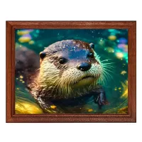 Постер в рамке 22х17 см Выдра POSG-0354
