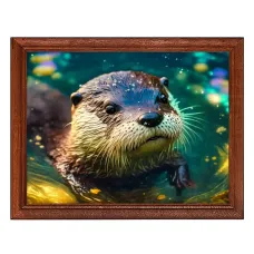 Постер в рамке 22х17 см Выдра POSG-0354