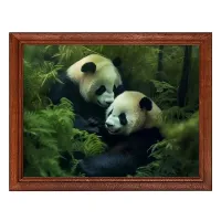 Постер в рамке 22х17см Панды POSG-0355