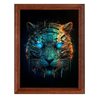 Постер в рамке 17х22см Кибер тигр POSV-0352