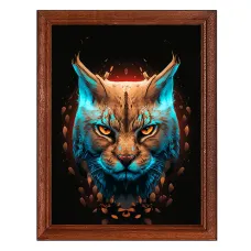 Постер в рамке 17х22см Рысь POSV-0358