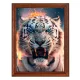 Постер в рамке 17х22см Рык белого тигра POSV-0359