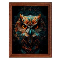 Постер в рамке 17х22см Портрет совы POSV-0365