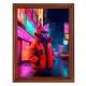 Постер в рамке 17х22см Киберпанк кот POSV-0367