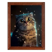 Постер в рамке 17х22см Удивленный кот POSV-0369