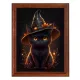 Постер в рамке 17х22см Кошка ведьма POSV-0374