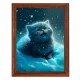 Постер в рамке 17х22см Кот в снегу POSV-0378