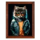 Постер в рамке 17х22см Крутой кот POSV-0385