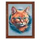 Постер в рамке 17х22см Кот в очках POSV-0388