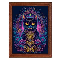 Постер в рамке 17х22см Мистический кот POSV-0389