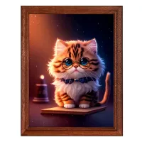 Постер в рамке 17х22см Котенок в очках POSV-0392