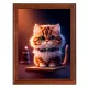 Постер в рамке 17х22см Котенок в очках POSV-0392