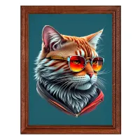Постер в рамке 17х22см Рыжий кот POSV-0396