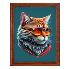 Постер в рамке 17х22см Рыжий кот POSV-0396