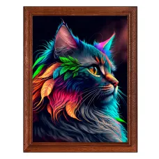 Постер в рамке 17х22см Лесной кот POSV-0401