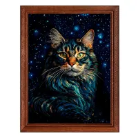 Постер в рамке 17х22см Звездный кот POSV-0404