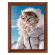 Постер в рамке 17х22см Кот на зимнем курорте POSV-0418
