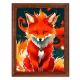 Постер в рамке 17х22см Огненная лиса POSV-0422