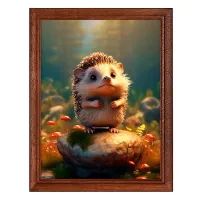 Постер в рамке 17х22см Ёж POSV-0425