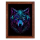 Постер в рамке 17х22см Волк в наушниках POSV-0434