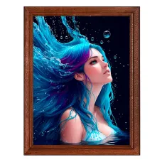 Постер в рамке 17х22см Девушка в воде POSV-0442