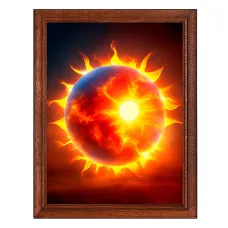 Постер в рамке 17х22см Пламенное небесное тело POSV-0447