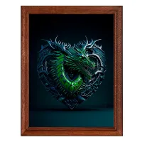 Постер в рамке 17х22см Дракон сердце POSV-0451