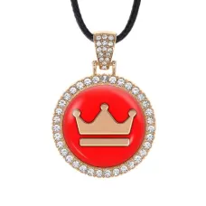 Кулон со стразами Корона, цвет светлое золото ALKS0008
