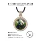 Кулон со стразами Панда, цвет светлое золото ALKS0134
