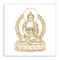 Наклейка Будда, 6,5х4,5см NK053