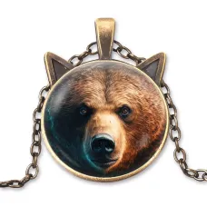 Кулон с цепочкой Медведь ALK750