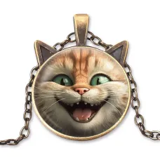 Кулон с цепочкой Радостный кот ALK756