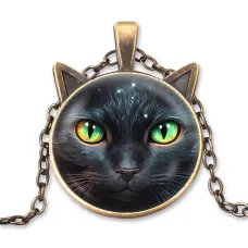 Кулон с цепочкой Черная кошка ALK763