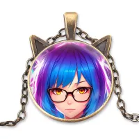 Кулон с цепочкой Аниме девушка с ушами неко ALK768