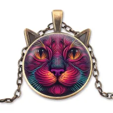 Кулон с цепочкой Кот сюрреализм ALK773