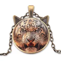 Кулон с цепочкой Белый тигр ALK775