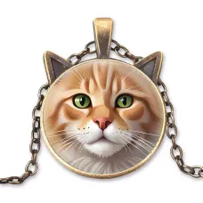 Кулон с цепочкой Рыжий кот ALK777