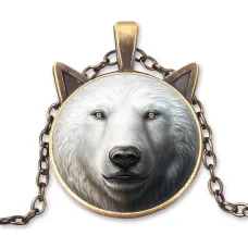 Кулон с цепочкой Белый медведь ALK780