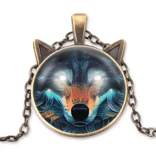 Кулон с цепочкой Спиритуальный волк ALK782