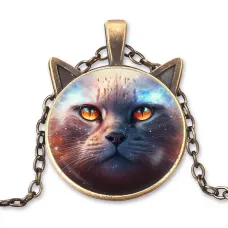 Кулон с цепочкой Кот космос ALK783